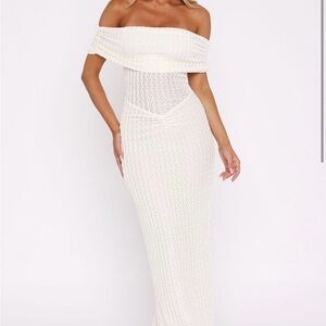 Elegant Off-Shoulder White Dress